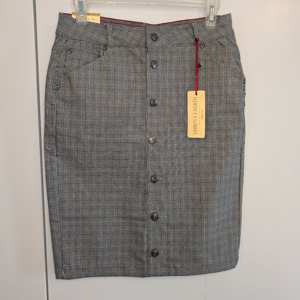 NWT | Sabrina Lauren Plaid Pen Shirt Size 8